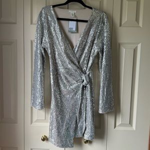 H&M Wrap Sequin Dress